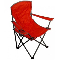 Раскладное кресло стул Паук с подлокотником и з чехлом красное